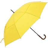 ZEKAR Wooden J-Handle Umbrella, 54/62 / 68 inch, UV & Classic Versions, Large Windproof Stick Umbrel