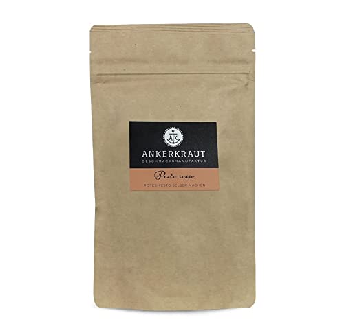 Ankerkraut Pesto Rosso Gewürz, 180g im Beutel, Pesto rot ganz einfach mit Wasser + Öl herstellen, Pasta Nudeln Schnell Kochen, Premium Qualität, Mediterrane Küche