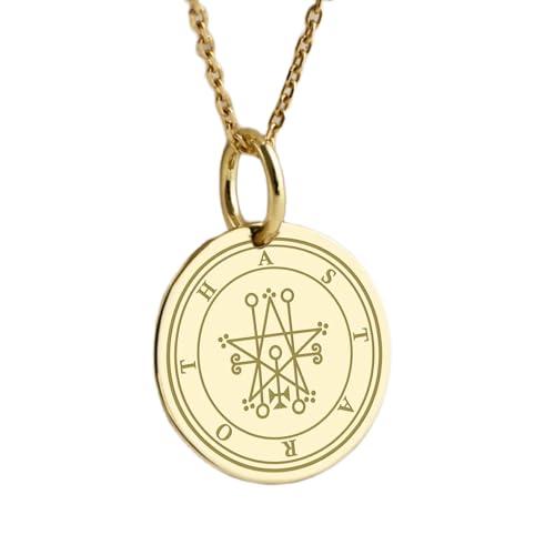 Collier symbole Astaroth en argent plaqué or, le bijou idéal pour vos soirées