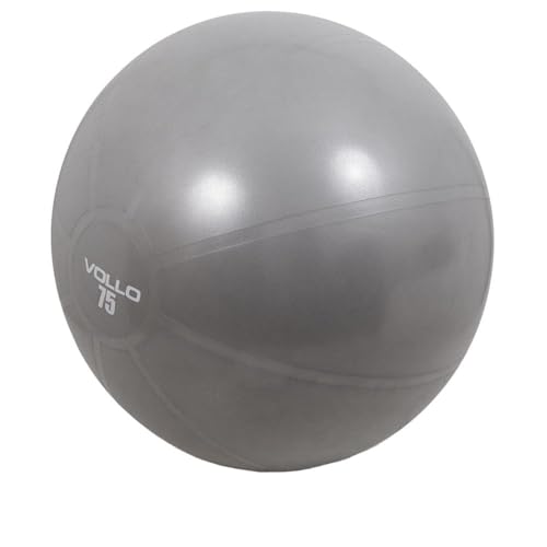 Vollo Sports Gym Ball, Bola de Ginástica Unissex Adulto, Cinza (Grey), 75 cm