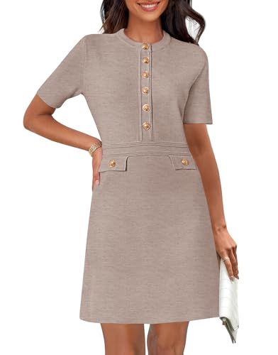 MEROKEETY Women's Summer Bodycon Sweater Dress Business Casual Outfis Short