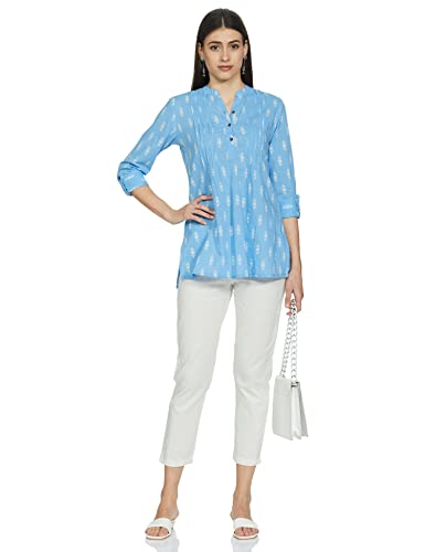 Image of W for Woman Cotton Blend Strechable Slim Pants for Women | Cotton Blend Slim Pants for Women | Trousers for Women