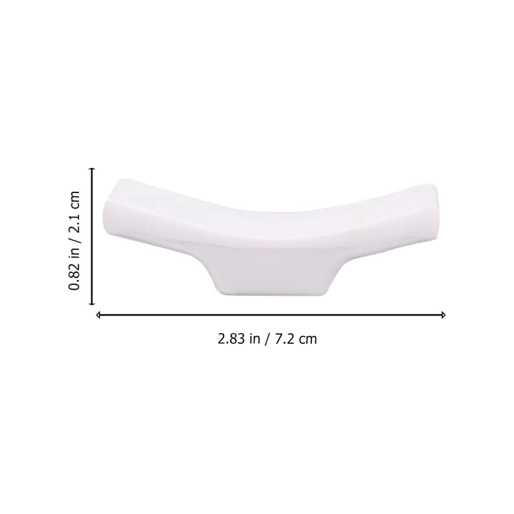 Hemoton Desktop Stand 6Pcs Chopsticks Holder Rest Melamine Spoon Stand Rest Rack Server Utensil Rest Spatula Holder for Kitchen Cooking Stove Dishwasher White Holder