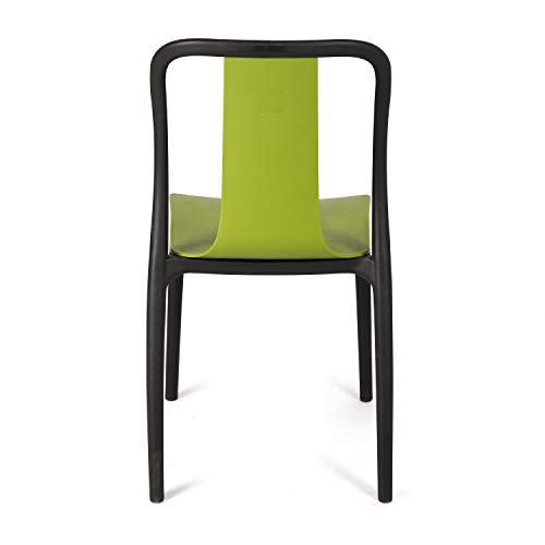 Image of Cello Cheer Chair Set Pack of 2 - Green, Black | Strong and Durable | Easy to Clean | Chair for Living Room, Bed Room, Kitchen, Office Room, Outdoor | 3 Years Warranty