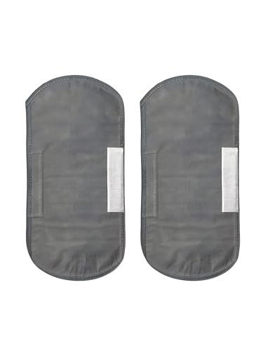 Image of SA Handlooms Fridge /Refrigerator Door Handle Cover Box Design Cover,Set of 2,6x12 Inch-Grey