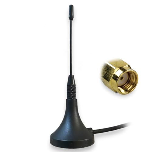 UniteCom Antenne magnétique Mini Whip LoRa 868 MHz Antenne LoRaWAN pour passerelles IoT / routeurs Prend en charge l'exploitation minière HNT avec hotspots...