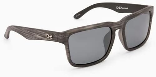 Optic Nerve - Premium & Affordable Polarized Wayfarer Sunglasses for Men/Women, Mashup Edition with Matte Driftwood Grey Frame/Smoke/Silver Flash Lens