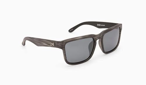 Optic Nerve - Premium & Affordable Polarized Wayfarer Sunglasses For Men/Women, Mashup Edition With Matte Driftwood Grey Frame/Smoke/Silver Flash Lens #TOP1