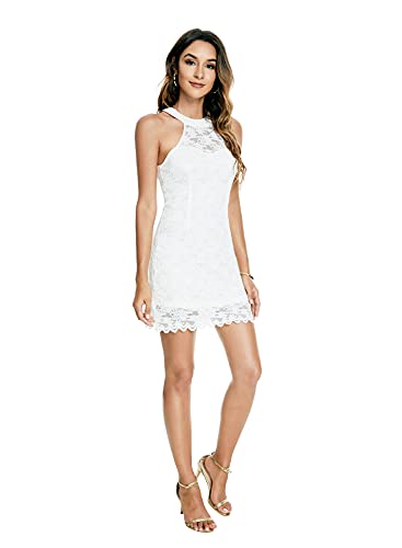 Image of Atnlewhi Womens Vintage Lace Floral Off Shoulder Elegant Swing Dresses A-line Mini Dress for Party Cocktail Wedding