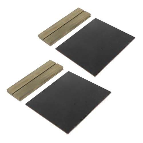 Operitacx 2 Piezas Pizarra Retro Decoración De Mesa Pegatina Sellador Transparente Linda Pizarra Servilleteros Accesorios Calentadores De Manos Eléctricos Servilleteros De Pie Black Madera
