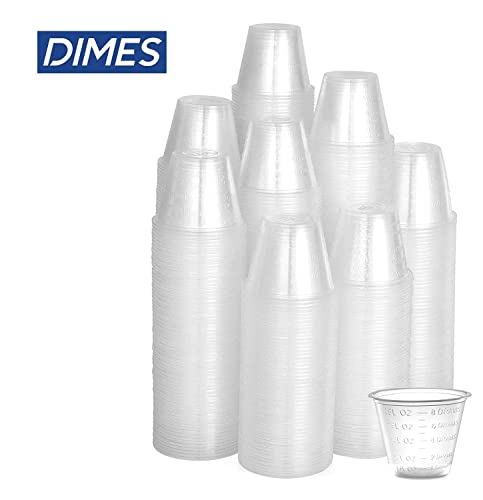 Dimes 1Oz Plastic Medicine Cups Bulk Pack Of 100, For Epoxy Mixing, Resin Mixing And Paint Mixing - 1 Ounce (30Ml) Disposable Graduated Plastic Cups For Pills And Medication #TOP2