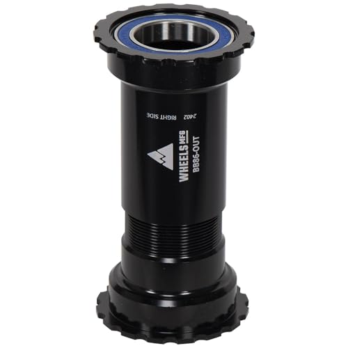 Wheels Manufacturing BB86 Bottom Bracket Threaded Together for Shimano Alloy Black Bike Pack Accessories (210565)