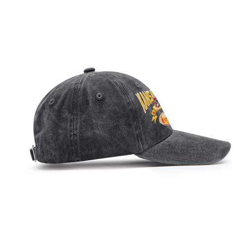 Embroidered City Hat Vintage Washed Denim Football Hats for Men Women, Unisex Adjustable Cotton Fans Baseball Cap - Image 4