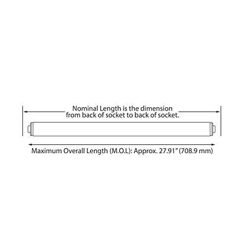 Nyll - 30 In./ 30" Plug & Play Led Sign Lamp - (Dual-Sided) Daylight (6000K) T12 Linear Bulb Replacement - Relamp 40 Watt F30T12/D/Ho Rdc (Without Rewiring Or Modification) - Ballast Required! #TOP3