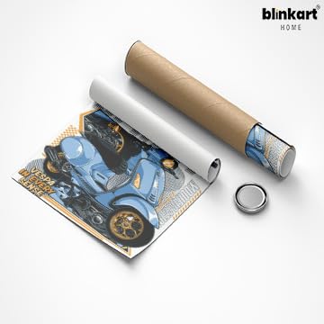 Image of BLINKART Vespa Sprint 150Car Posters Sticker Gift Items for Boys Room Wall Decor || Comes with Double-Sided Tape|| Decoration Bedroom Living Room Office Studio Decor | 12x18 In (A3) - CAR-317