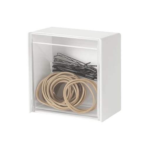Miniatura 5 de 1 Caja De Almacenamiento De Baño Montada En La Pared, Hisopo De Algodón, Utensilios De Cocina, Organizador De Joyas, Accesorios De Escritorio, Artículos Esenciales Para El Dormitorio, Color Blanco