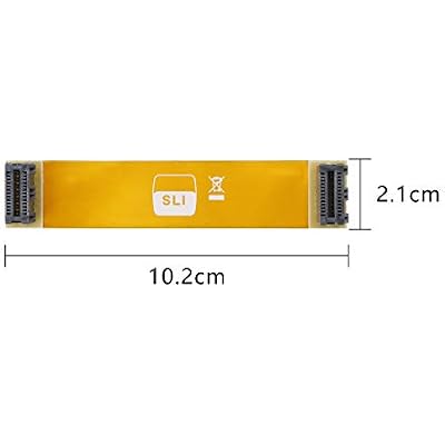 GELRHONR SLI Bridge 2 Way,10cm 26pin Flexible Graphic Card PCI-e Connection Cable for Dual Nvidia GPUs Graphic Card Crossfire Interconnect - N Card