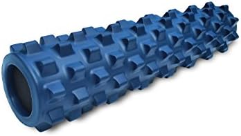 RumbleRoller - Mid Size 22 Inches - Blue - Original - Textured Muscle Foam Roller - Relieve Sore Muscles- Your Own Portable Massage Therapist - Patented Foam Roller Technology