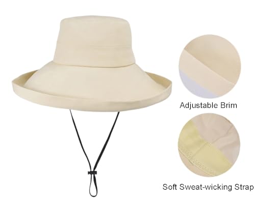Sombrero de sol para mujer con ala ancha para verano miniatura 3