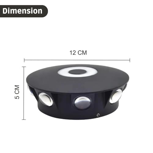 Image of One94Store LED Outdoor UP Down Wall Light 7 Watt Rainproof & Shockproof Aluminium Body 6 Way Wall Step Light Fixture Pack of 1 (Warm White) | with 3 Month warrenty