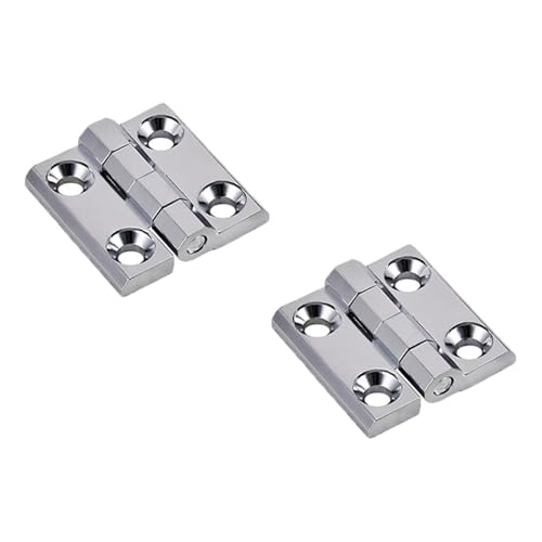 Lot de 2 charnières de trappe de bateau en acier inoxydable 304 très résistantes pour bateau, maison, armoires, terrasse (40 x 40 x 5 mm)