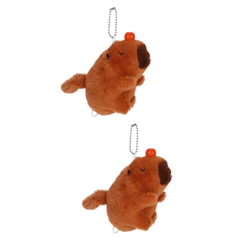 BESTonZON 2 Piezas muñeca carpincho muñecos Animales Peluche Stitch Peluche de pou Bingo Peluche plushies Juguete muñeca de Peluche Flexible Adorable muñeca de Animales Paño Brown
