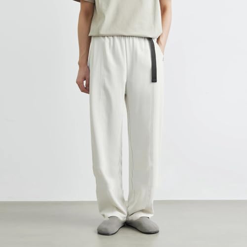 Men's Solid Color Casual Pants Summer Youth Loose Straight Korean Sports Pants Thin Wide Leg Trousers2