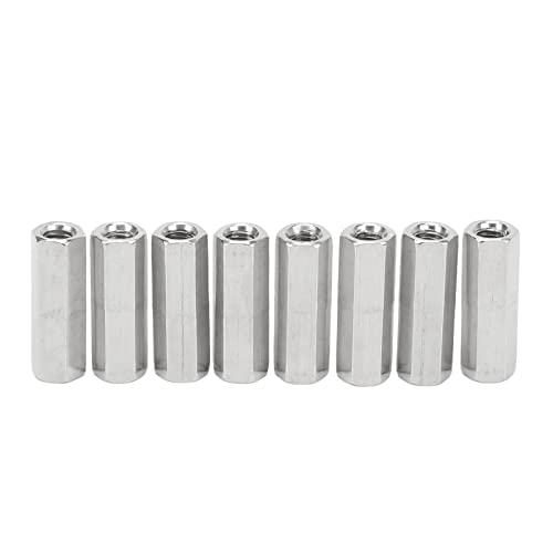 Marhynchus 20er-Set Sechskant-Kupplungsmutter M5 x 0,8 x 25 mm Edelstahl, 5 mm Durchmesser, Sechskantmutter