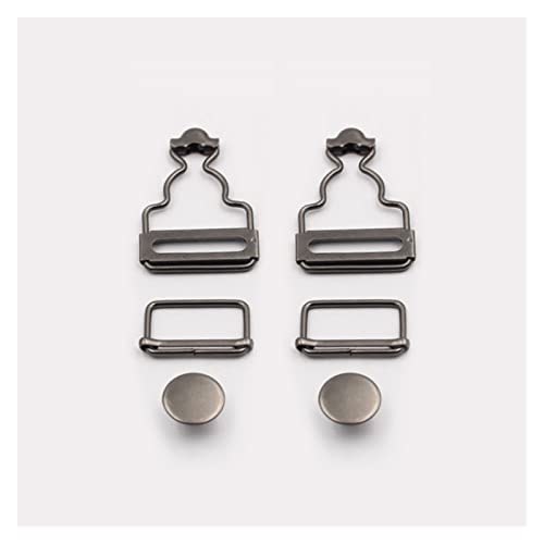 Sorxine 2 Set Pantalon Combinaisons Jeunes Brace Clips Métal Cuivre Bouton Boutons Boucle Gourd Fixation Rivets Vêtements Couture Accessoires Bouson (Color : Black, Size : 3.2cm) Cover