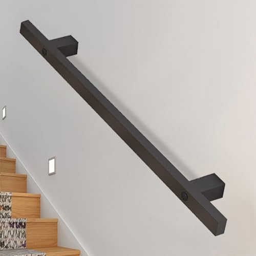 Rambarde d'escalier extérieure de 3,35 m avec kit de sécurité robuste en fer forgé