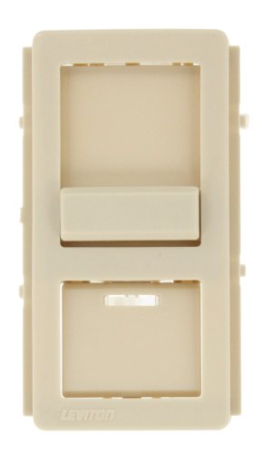 Leviton IllumaTech Dimmer Switch Faceplate with Locator Light, IPKIT-T, Light Almond