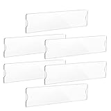 OHPHCALL Soporte Acrílico Para Placa De Nombre Transparente 6 Unidades Marco Para Puerta Y Pared Oficina Aula Hospital Montaje Adhesivo Fácil