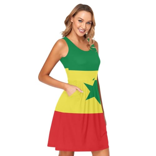 Robe d'été Sénégal à poches idéale pour vos vacances au soleil