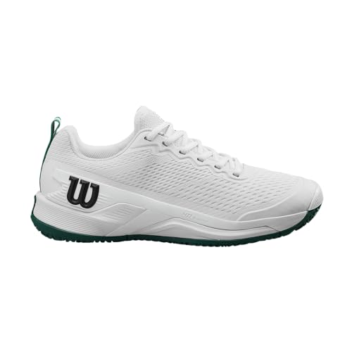 Image of Wilson Men's Rush Pro Omni Tennis Shoes, White /Black /Aventurine, 27.0 cm E