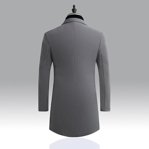 Maiyifu-GJ Mens Wool Blend Trench Coat Mid-Length Notched Collar Long Top Pea Coats Business Single Breasted Jacket Overcoat2