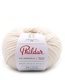 Phildar   Pelote de Laine Phil Merinos 3.5   Laine à Crocheter et à Tricoter   100% LAINE (MERINOS)   Aiguille n°3.5   Couleur BLANC