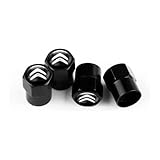 WWZS 4 Pièces Bouchon Valve Pneu Voiture pour Citroen AMI Electric 2020-2024, Résistant à la Corrosion Couvre-Valve pour Voitures Anti-poussière,Black
