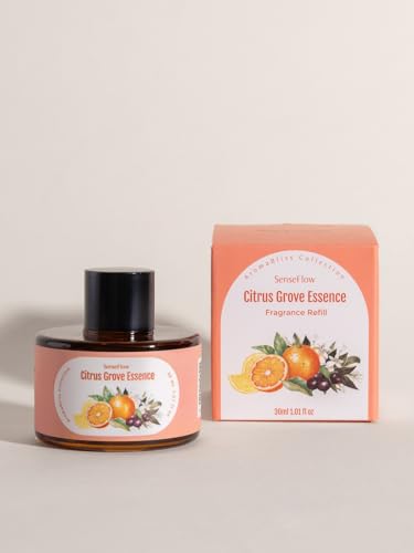 SenseFlow Aceite Esencial para Difusor 30ml, Aceites Aromáticos 100% Puros, Aceite de Aromaterapia de Primera Calidad, Fragancias para el Aire, Relajación - Esencia de Cítricos