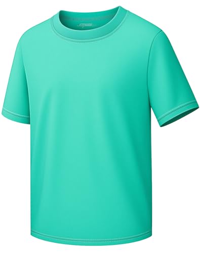 Image of Boys Shirts Athletic Dry Fit Neon T Shirts Short Sleeve Kids Youth Moisture Wicking Quick Dry Sports Training Performance Tee