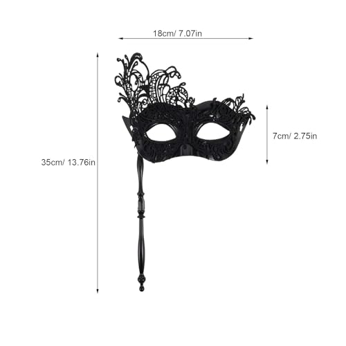 Masque à main en dentelle pour femme BESPORTBLE accessoire costume - 6