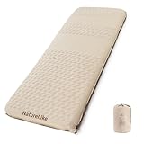 Naturehike 2.56’’ Thick Self Inflating Sleeping Pad for Camping with Foam, Inflatable Twin Size Camping Mattress for Outdoors, Car, Home, ISPO Award Winning Processes
