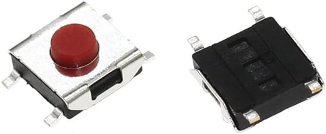 Miniatura 2 de GRUNI Micro Switch 1000pcs 6 * 6 * 3.1 mm SMD Switch 4 Pin Touch Micro Switch Push Button Switches Red SMD Tact Switch 6x6x3.1mm