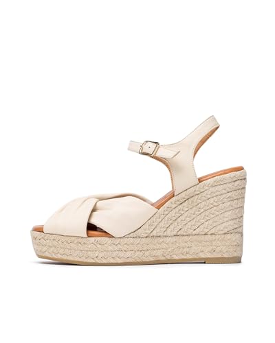 Wonders Alpargatas ANAKENA Blanco Roto : des espadrilles haut de gamme en cuir et corde