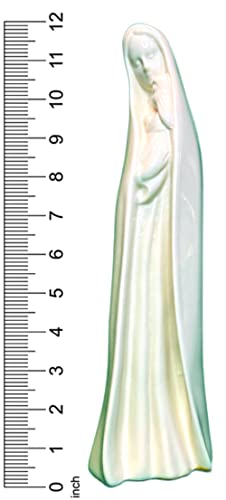 Madonna & Child Statue 12" 30 cm Ceramic White Porcelain Mary with Baby Jesus Christ Catholic, 30 cm high - Image 3