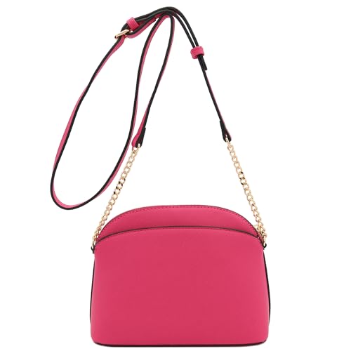 Image of FashionPuzzle Saffiano Small Dome Crossbody bag with Chain Strap