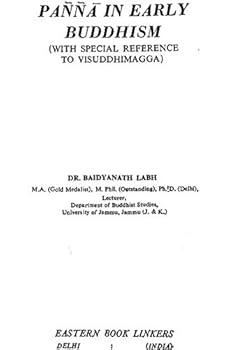 Hardcover Panna in Early Buddhism Book
