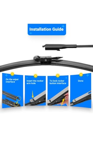 Image of AWB Front Wiper Blades Compatible with Fiat Punto, Linea,Avventura,Urban Cross Exact Fit (Pack of 2)