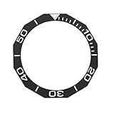 Ewatchparts CERAMIC BEZEL INSERT COMPATIBLE WITH TAG HEUER 40.70MM WITH EDGES FOR MECHANICAL WATCH