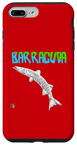 Funny Barracuda Fish �^�[�R�C�Y/�O���[�� �X�}�z�P�[�X iPhone 7 Plus/8 Plus �p