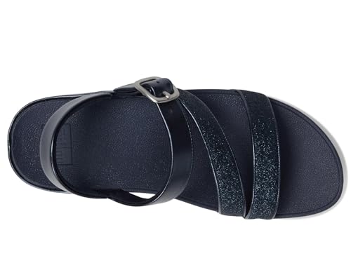 Image of FitFlop Women's Skinny II Glitterdust Pewter Z-Strap Sandals | Casual Sandals